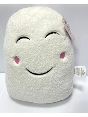 Goblin Ghoul Ghost Halloween Throw Pillow Boucle Sherpa Plush Smiling Accent NWT